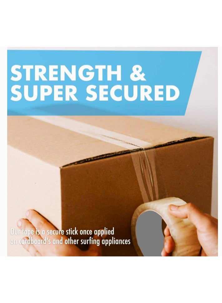 شريط تغليف شفاف باكيرا ، 3 بكرات، عرض 2 بوصة، طول 70 ياردة للتغليف، قوي ومتين لإغلاق صناديق وطرود البريد واللوازم المكتبية - Image 4